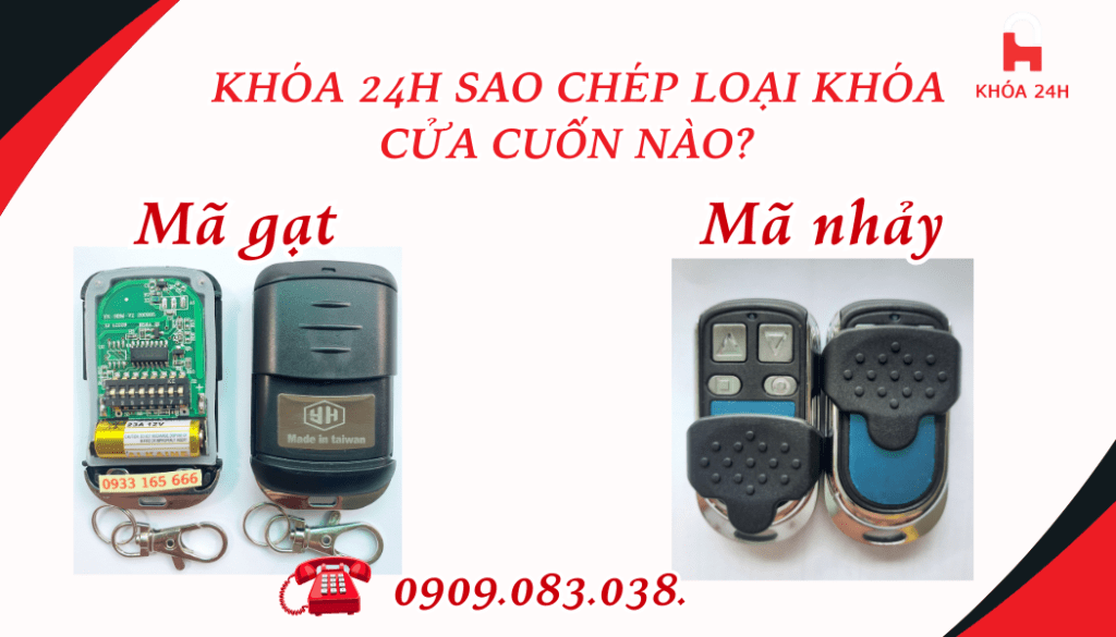 Sao chép khóa điều khiển cửa cuốn