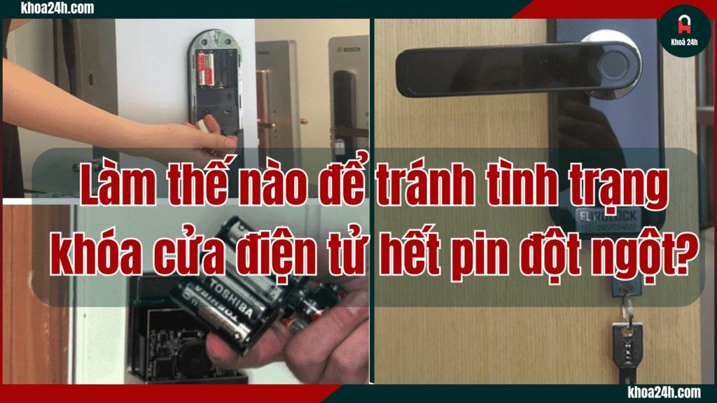 khóa cửa điện tử hết pin đột ngột