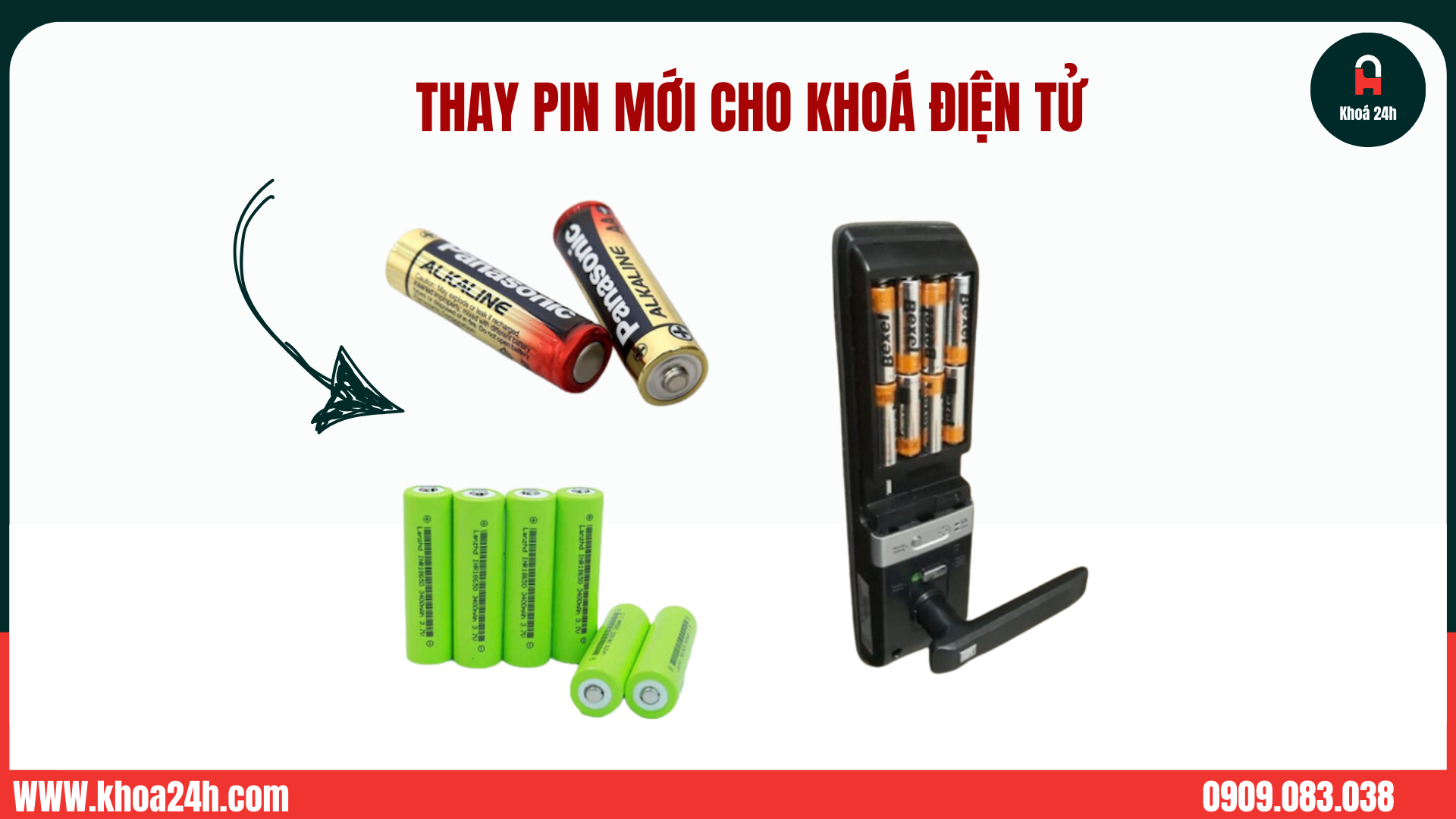 khóa cửa điện tử hết pin