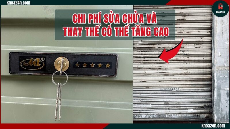 cửa cuốn bị rỉ sét